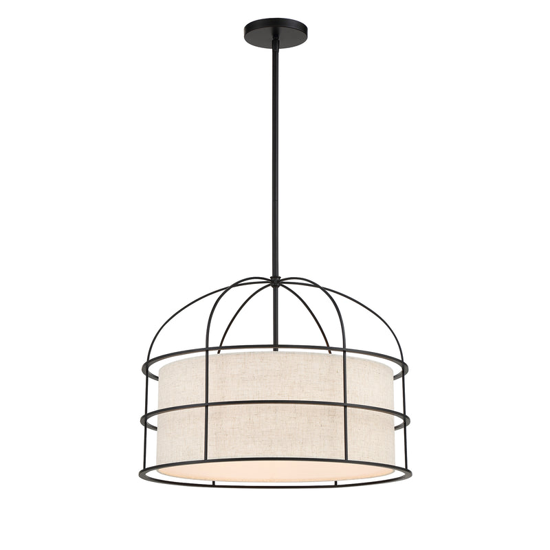 Minka Lavery Gateway Park 5 Light Semi Flush Pendant-Coal