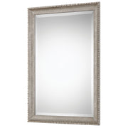 Silven Metallic Silver Mirror | Classic Rectangle Engineered Wood Frame Bathroom Vanity Mirror Mounted Vertical or Horizontal (24 in. W x 34 in. H x 2 in. D)