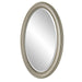 Ovira Metallic Silver Mirror | Modern Oval Polystyrene Frame Bathroom Vanity Mirror Mounted Vertical or Horizontal (21 in. W x 31 in. H x 1 in. D)