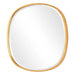 Auriel Gold Leaf Mirror | Modern Round Iron Frame Bathroom Vanity Mirror (30 in. W x 30 in. H x 2 in. D)