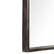 Marzala Dark Bronze with Gold Highlights Mirror | Modern Arch Iron Frame Bathroom Vanity Mirror (22 in. W x 38 in. H x 1 in. D)