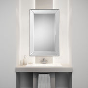 Vistella Mirror | Modern Rectangle Frameless Bathroom Vanity Mirror Mounted Vertical or Horizontal (22 in. W x 34 in. H x 1 in. D)