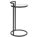 Rovik Accent Table | Matte Black and Mirrored Top (14 in. W x 26 in. H)