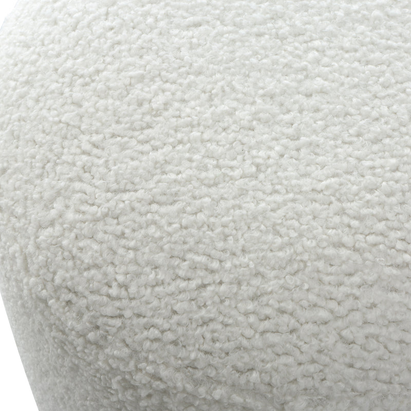 Uttermost Avila White Ottoman - ALCOVE LIGHTING