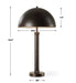 Arvessa Mid Century Modern Oil Rubbed Bronze Metal Table Lamp with Dome Shade (27" H Lamp with 8" H x 15" W Shade)