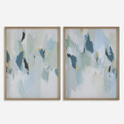 Uttermost Seabreeze Abstract Framed Canvas Prints Set/2 - ALCOVE LIGHTING