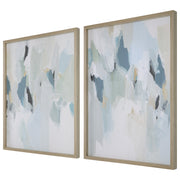Uttermost Seabreeze Abstract Framed Canvas Prints Set/2 - ALCOVE LIGHTING