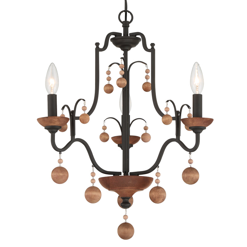 Minka Lavery Colonial Charm 3 Light Chandelier-Old World Bronze - ALCOVE LIGHTING