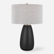 Uttermost Twilight Satin Black Table Lamp - ALCOVE LIGHTING