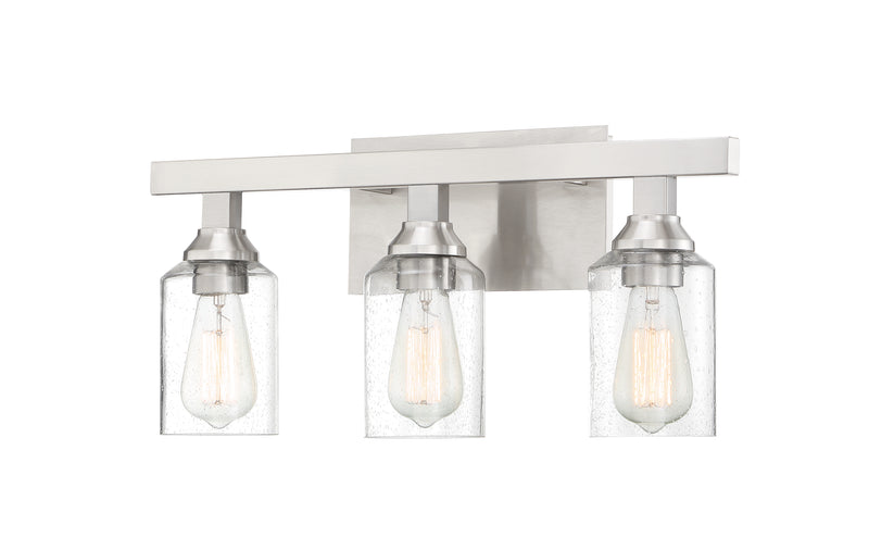 Craftmade 53103-BNK Chicago 3 Light Bathroom Vanity Light -Brushed Polished Nickel