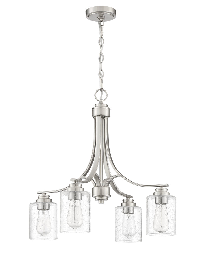 Craftmade 50524-BNK Bolden 4 Light Chandelier -Brushed Polished Nickel