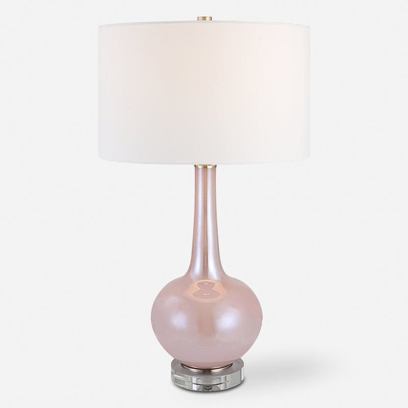 Uttermost Rosa Pink Glass Table Lamp - ALCOVE LIGHTING
