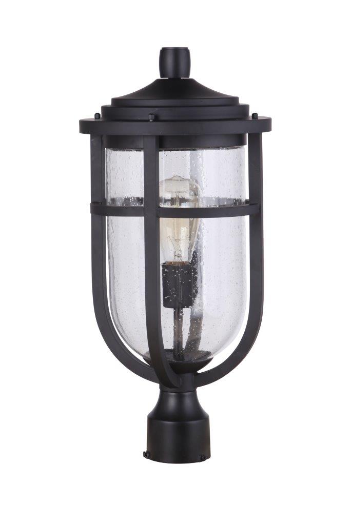 Craftmade ZA4725-MN Voyage 1 Light Outdoor Post Lantern -Midnight