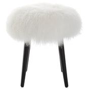Uttermost Wooly Sheepskin Accent Stool - ALCOVE LIGHTING