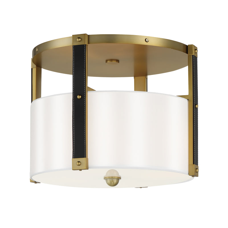 Minka Lavery Chelsea By Robin Baron 4 Light Semi Flush Mount-Soft Brass