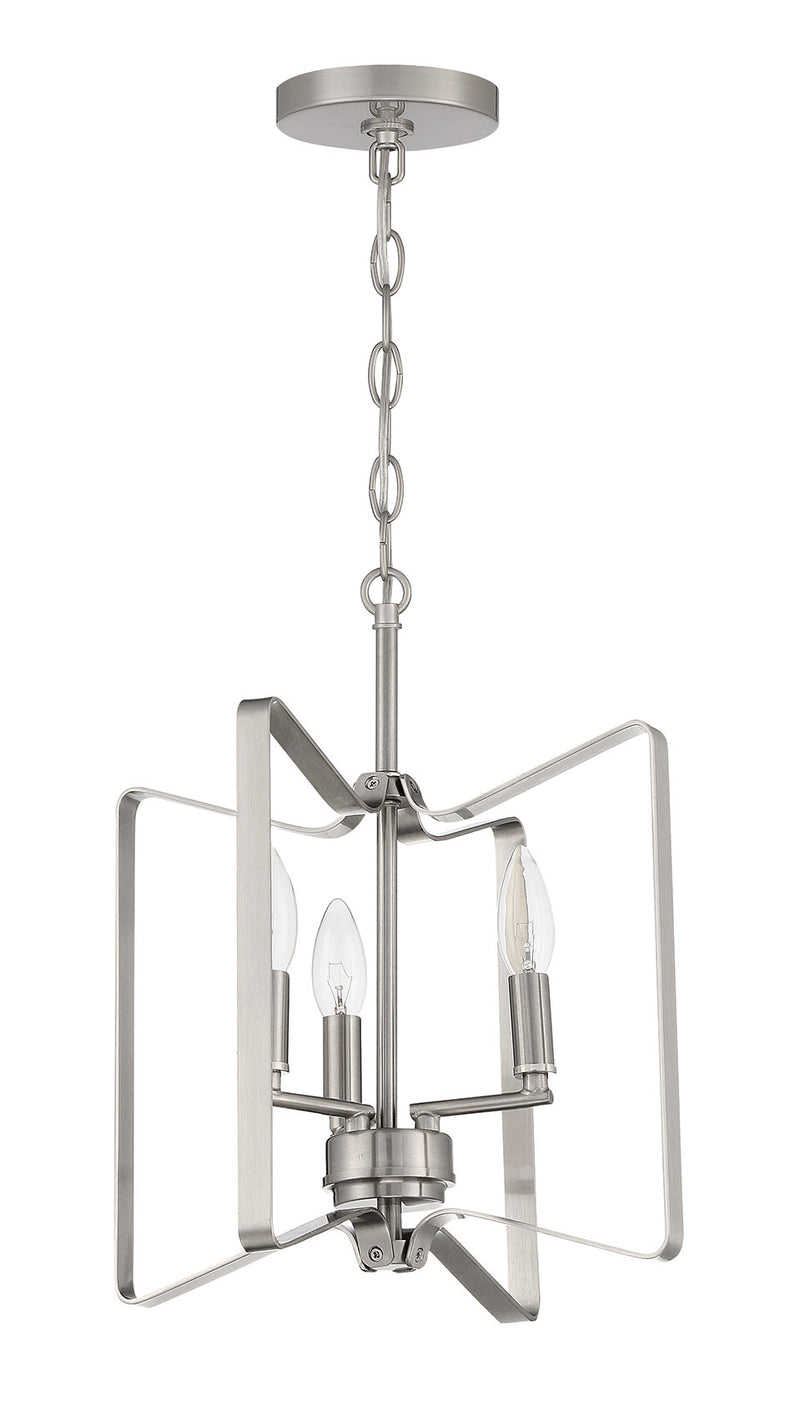 Craftmade 56153-BNK Shayna 3 Light Convertible Semi Flush -Brushed Polished Nickel