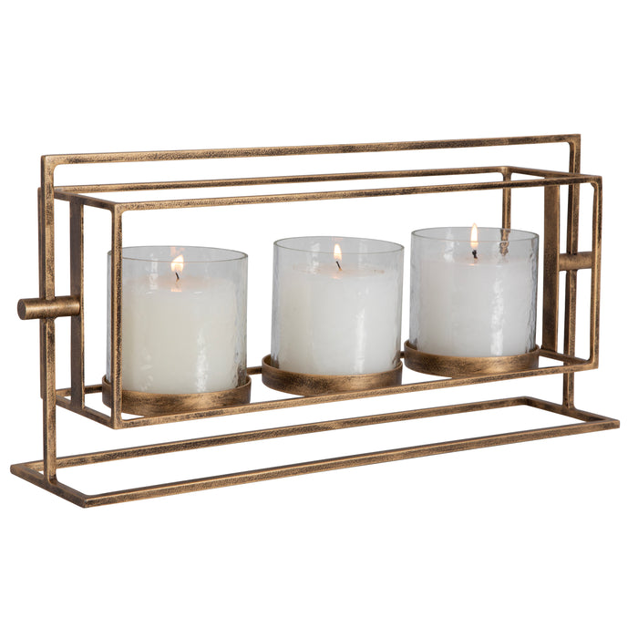 Uttermost Wenman Gold Triple Candleholder