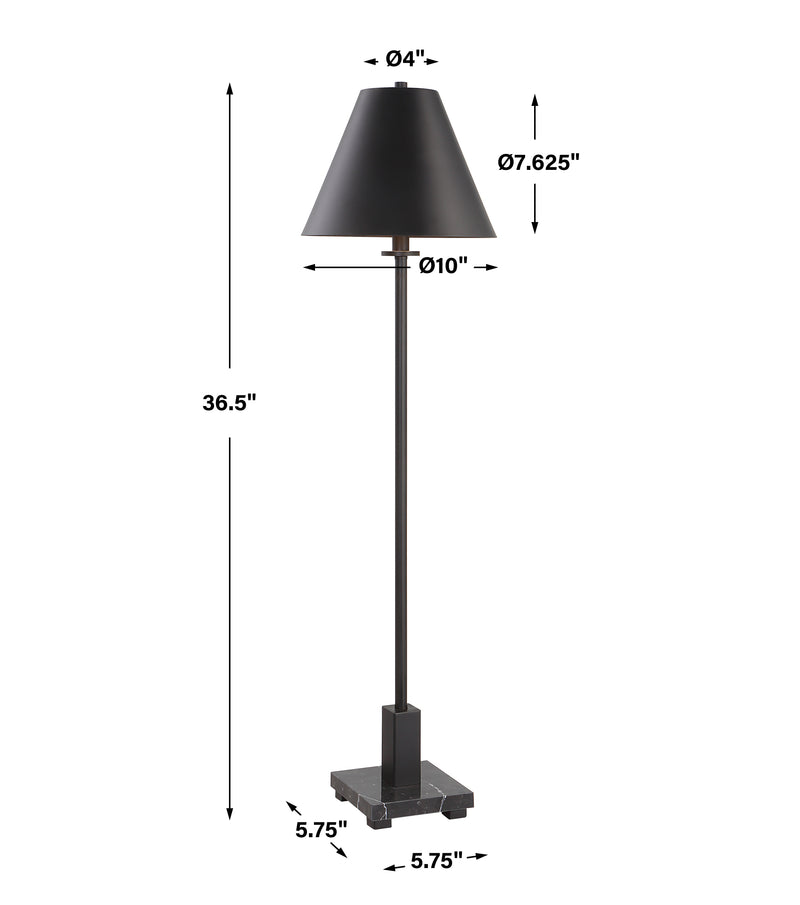 Uttermost Pilot Black Buffet Lamp - ALCOVE LIGHTING