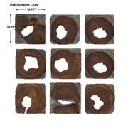 Uttermost Jungle Wood Paneled Wall Art, Set/9 - ALCOVE LIGHTING