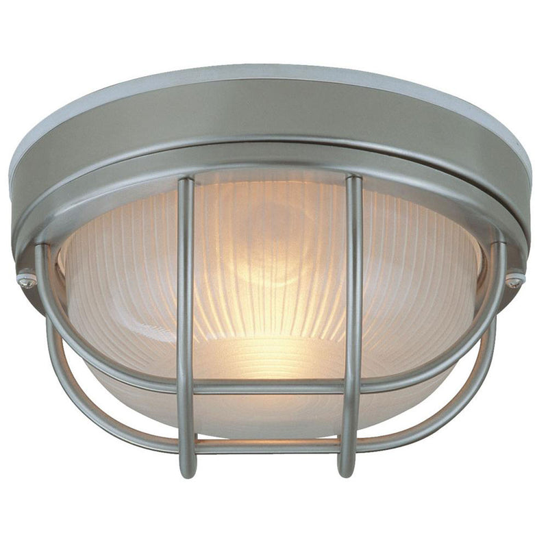 Craftmade Z395-SS Round Bulkhead 1 Light Large Flush/Wall Mount -Stainless Steel