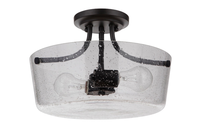 Craftmade 50252-FB Tyler 2 Light Semi Flush -Flat Black