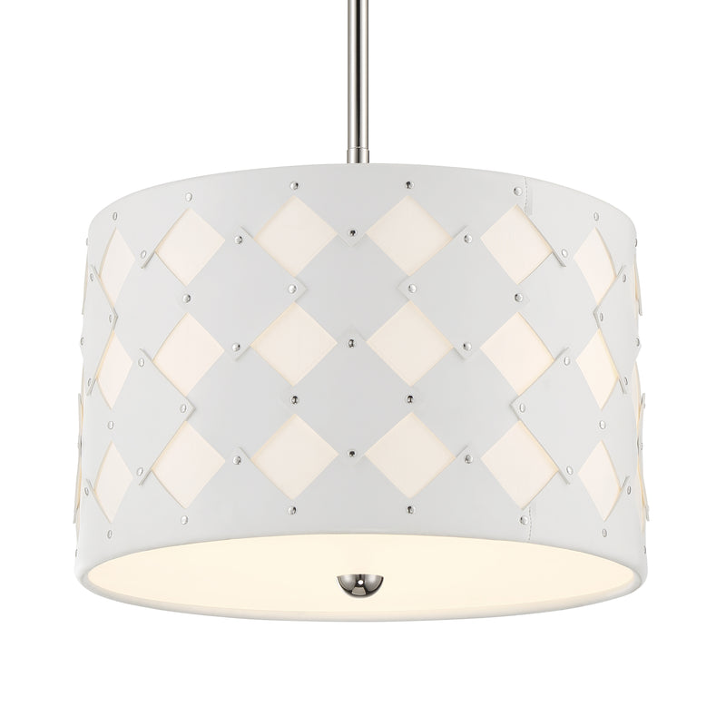George Kovacs P5339-613 Patchwork 3 Light 16" Pendant -Polished Nickel
