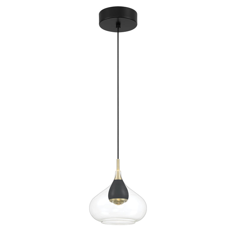 George Kovacs P5460-884-L Arabesque LED Mini Pendant Light -Coal and Brushed Gold