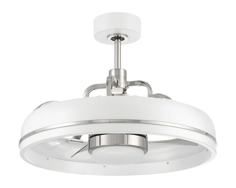 Craftmade TYL24WPLN3 Taylor LED Ceiling Fan -White/Polished Nickel