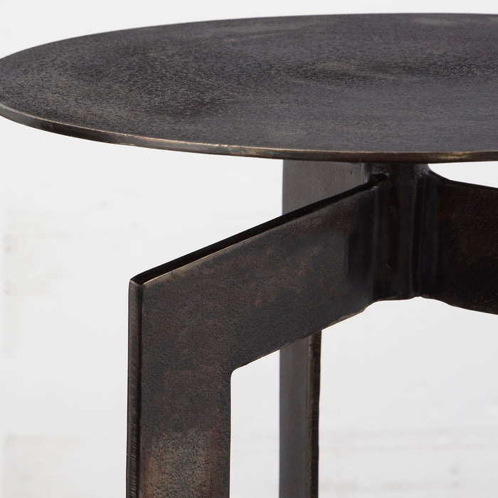 Uttermost Deltoid Gunmetal Accent Table