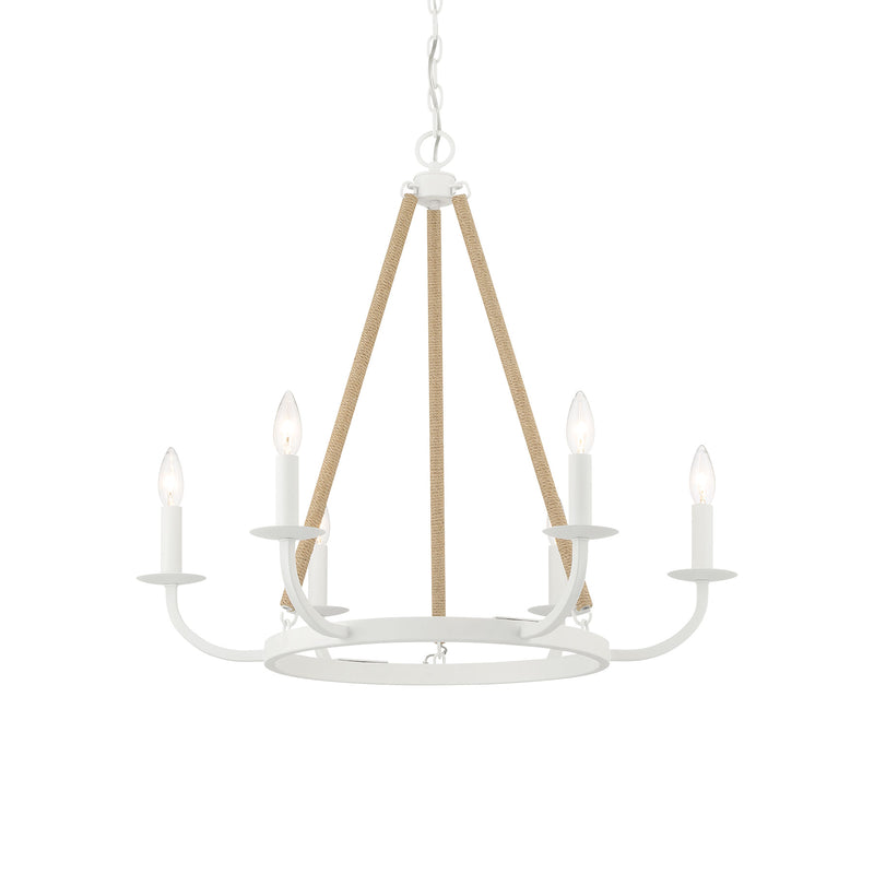 Minka Lavery Lanton 6 Light Chandelier-Sand White