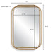 Domora Brushed Gold with Silver Highlights Mirror | Modern Rectangle Iron Frame Bathroom Vanity Mirror with Rounded Corners Mounted Vertical or Horizontal (24 in. W x 36 in. H x 1 in. D)