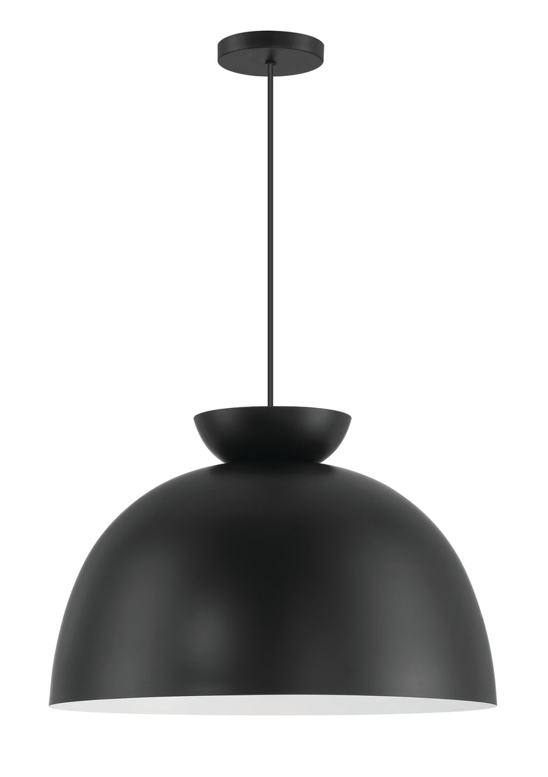 Craftmade 59192-FB Ventura Dome 1 Light Pendant -Flat Black