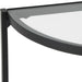 Orluna Console Table | Satin Black with Tempered Glass Shelves (36 in. W x 30 in. H x 12 in. D)