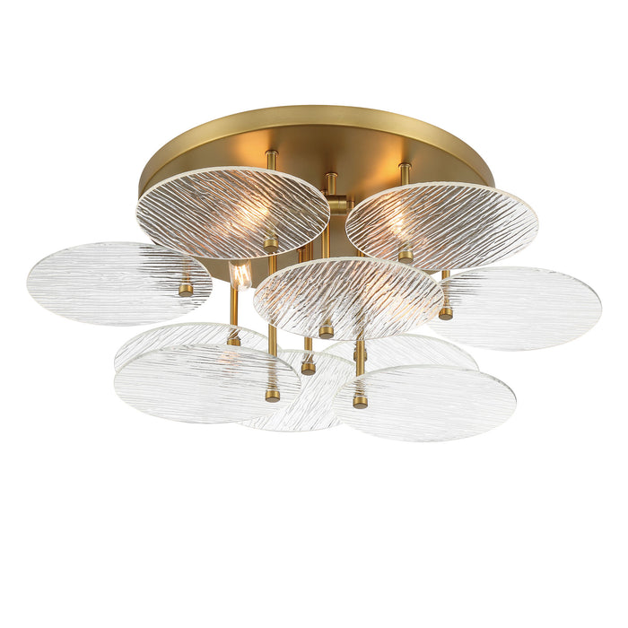 Minka Lavery Artze 25" 4 Light Flush Mount-Soft Brass