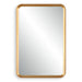 Solvera Champagne Gold Leaf Mirror | Modern Rectangle Engineered Wood Frame Bathroom Vanity Mirror Mounted Vertical or Horizontal (20 in. W x 30 in. H x 1 in. D)