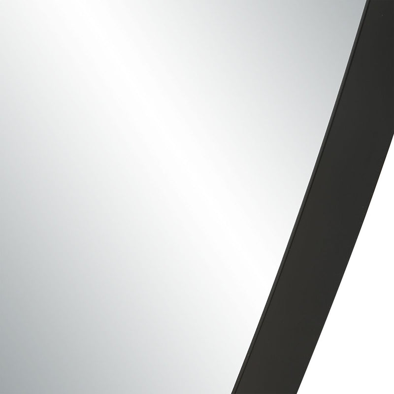 Mirvex Matte Black Mirror | Modern Convex Iron Frame Bathroom Vanity Mirror Mounted Vertical or Horizontal (24 in. W x 36 in. H x 2 in. D)