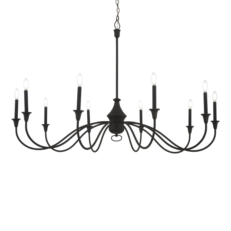 Minka Lavery Halifax County 10 Light Chandelier-Textured Black