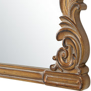Evara Antique Gold Mirror | Classic Ornate Baroque Mantel Engineered Wood Frame Mirror (38 in. W x 28 in. H x 1 in. D)