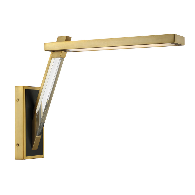 George Kovacs P1920-726-L Sauvity LED Wall Sconce -Coal & Soft Brass