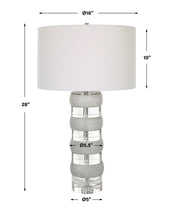 Uttermost Band Together Crystal & Wood Table Lamp - ALCOVE LIGHTING