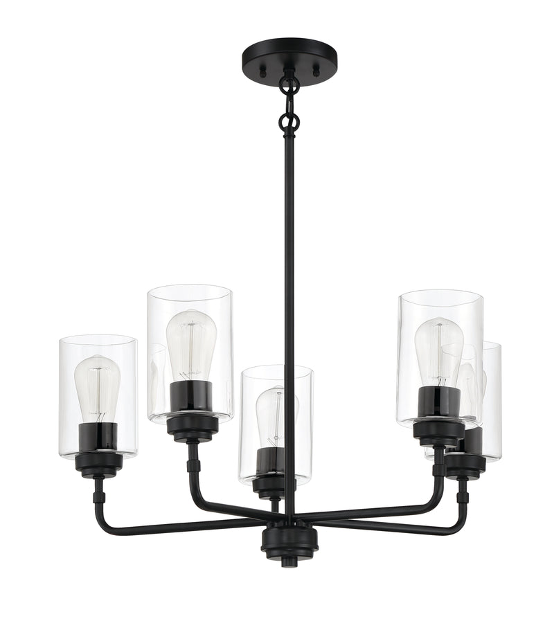 Craftmade 56025-FB Stowe 5 Light Chandelier -Flat Black