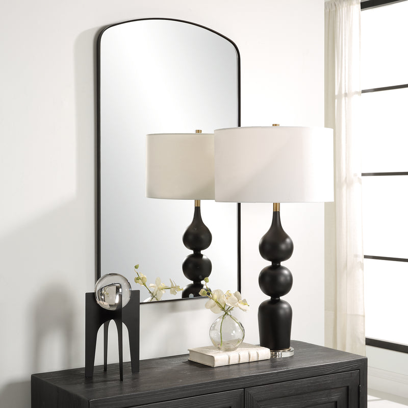Uttermost Tordera Black Arch Mirror - ALCOVE LIGHTING