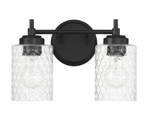 Craftmade 60502-FB Claire 2 Light Vanity -Flat Black - ALCOVE LIGHTING