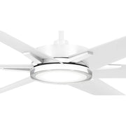 Minka Aire F866L-WHF Deco 65" Flat White LED Outdoor Ceiling Fan with Remote - ALCOVE LIGHTING