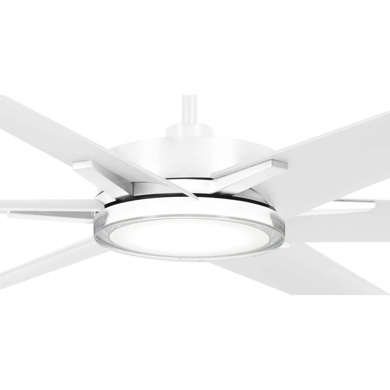 Minka Aire F866L-WHF Deco 65" Flat White LED Outdoor Ceiling Fan with Remote - ALCOVE LIGHTING