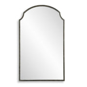 Treva Rich Bronze Mirror | Modern Arch Iron Frame Bathroom Vanity Mirror (22 in. W x 36 in. H x 1 in. D)