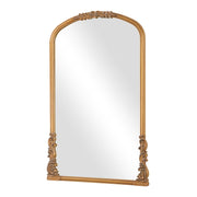 Evara Antique Gold Mirror | Classic Ornate Baroque Arch Engineered Wood Frame Mirror (24 in. W x 36 in. H x 1 in. D)