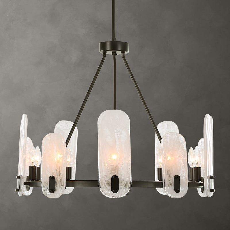 Uttermost Ellipse 10 Light Dark Bronze Chandelier