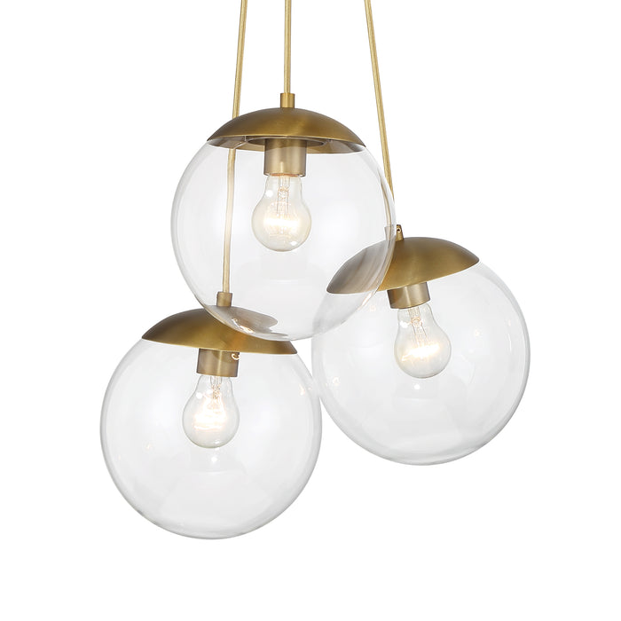 Minka Lavery Auresa 17.88" 3 Light Pendant-Soft Brass