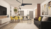 Minka Aire F839L-MBM Airewave 65" Matte Black Maple LED Ceiling Fan with Remote - ALCOVE LIGHTING